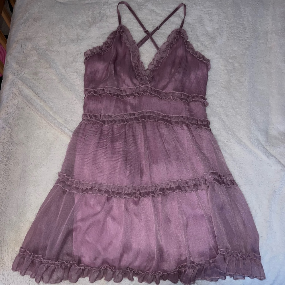 Purple flowy dress